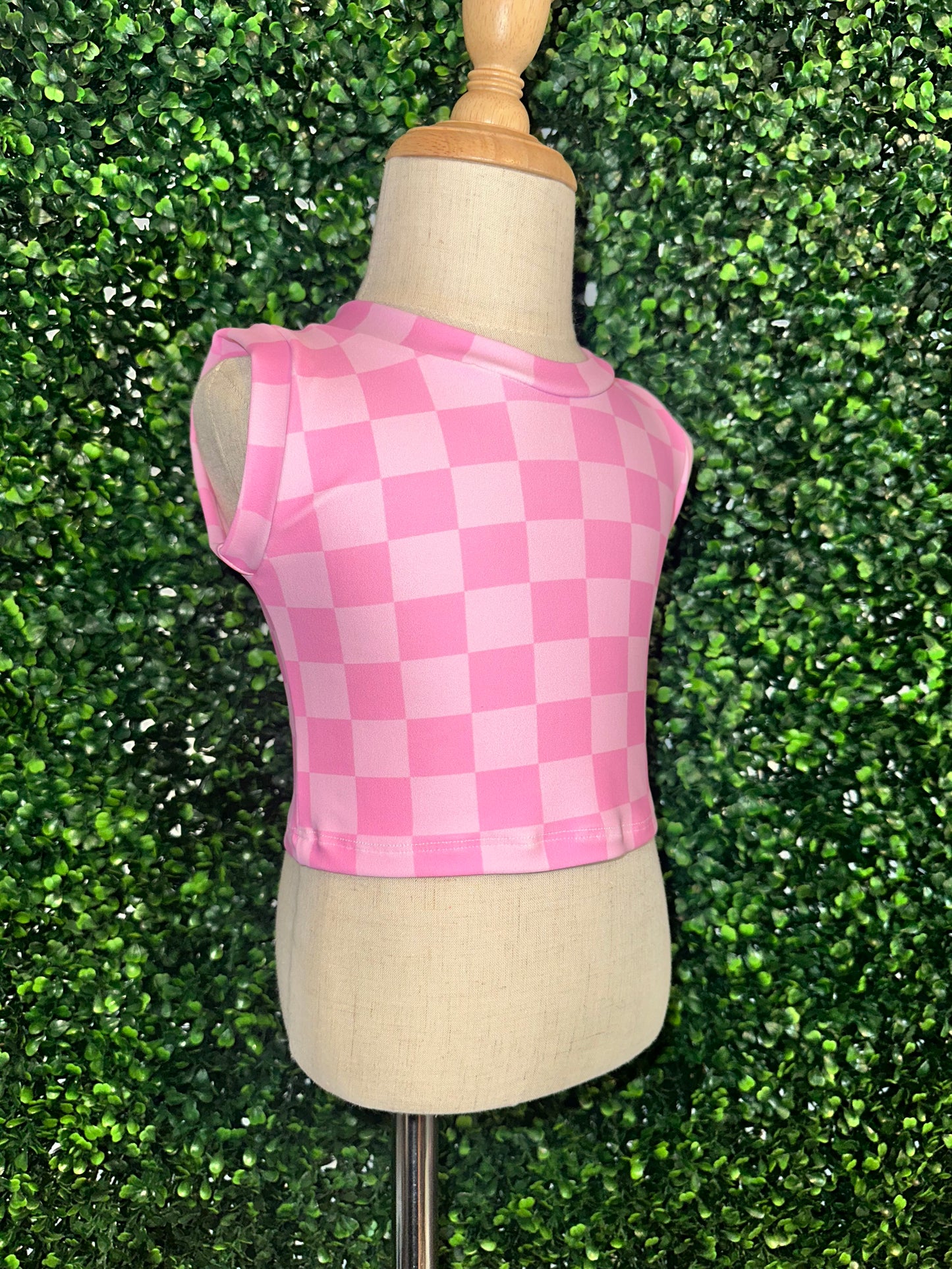 Checkered Isla Dance Crop 2T, 3T, 4T