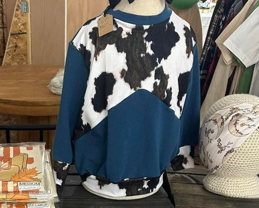 Western Sweater- Blue